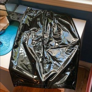 Pleather pencil skirt.